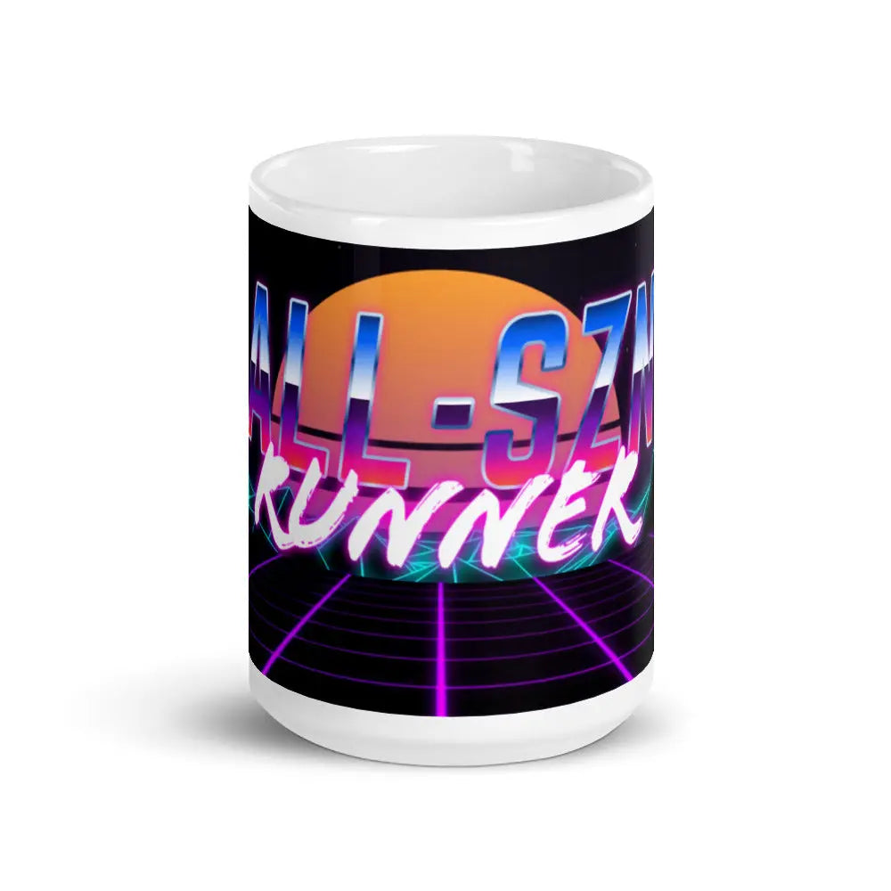 Run The 80s: All-Szn Runner Sci-fi Glossy Mug (11oz or 15oz) The All-Season Co.