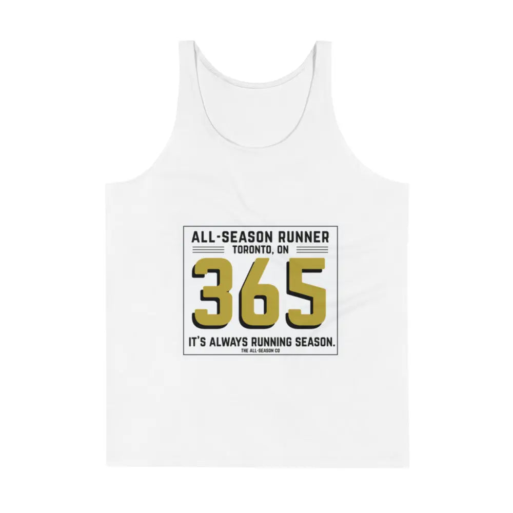 365: Men's Race Bib Tank 2.0 in White The All-Season Co.