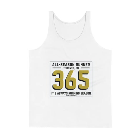 365: Men's Race Bib Tank 2.0 in White The All-Season Co.