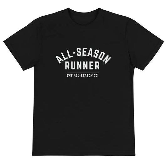 All-Season Runner: Eco Performance Tee in Black The All-Season Co.