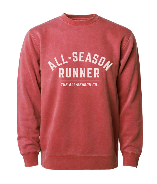 All-Season Runner: Unisex Crewneck Sweatshirt in Coral Pink Apliiq