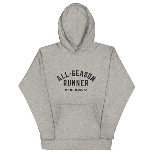 All-Season Runner: Unisex hoodie (Sport Grey or White) The All-Season Co.