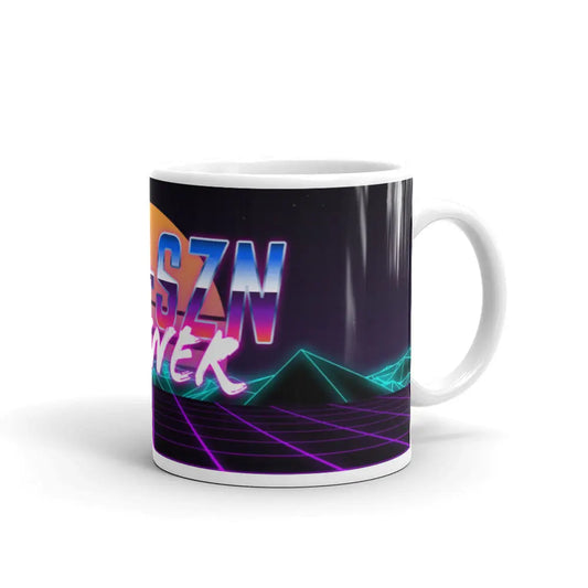 Run The 80s: All-Szn Runner Sci-fi Glossy Mug (11oz or 15oz) The All-Season Co.