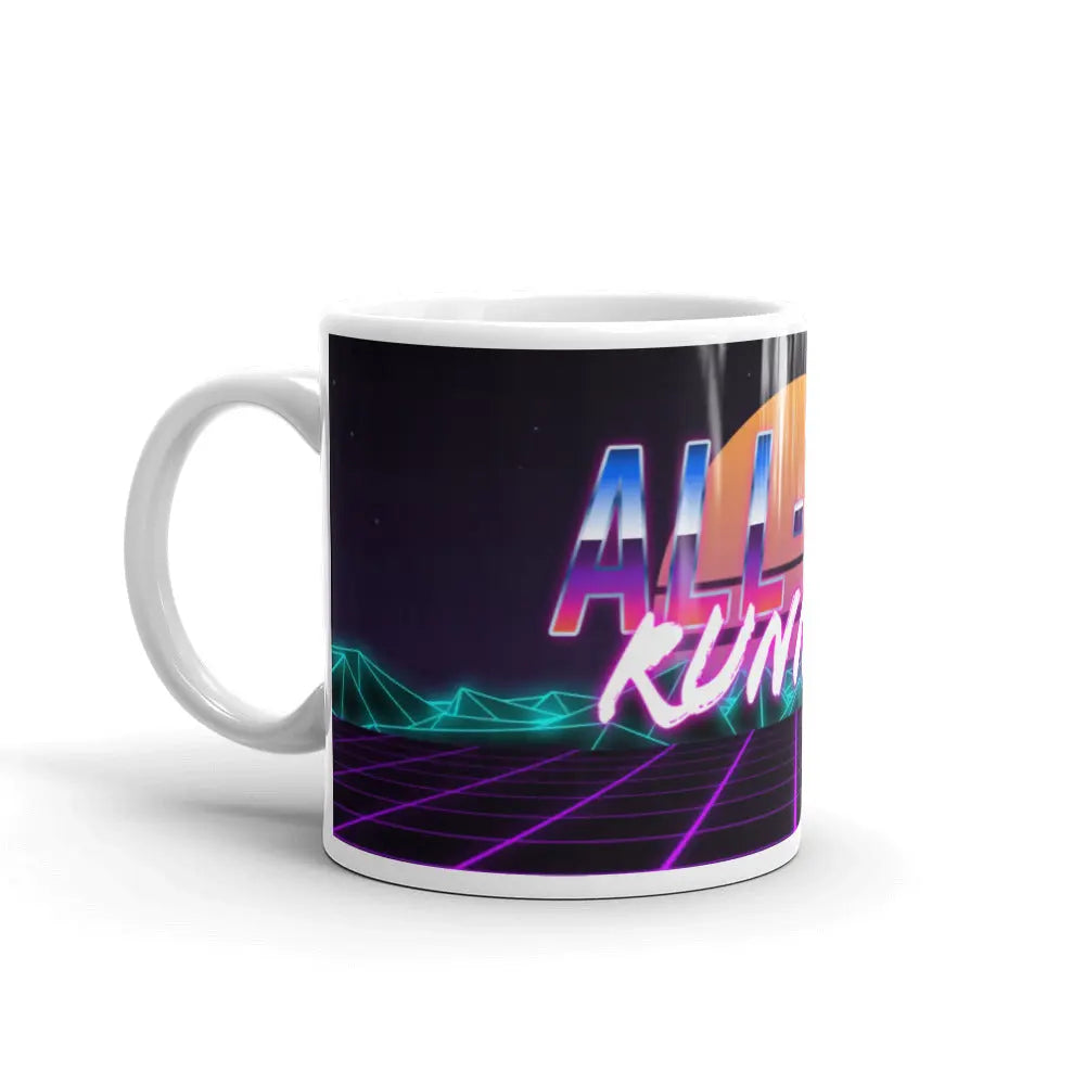 Run The 80s: All-Szn Runner Sci-fi Glossy Mug (11oz or 15oz) The All-Season Co.