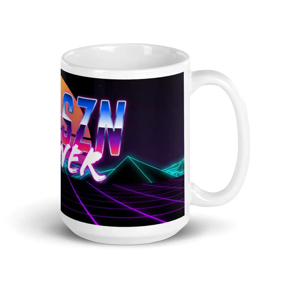 Run The 80s: All-Szn Runner Sci-fi Glossy Mug (11oz or 15oz) The All-Season Co.