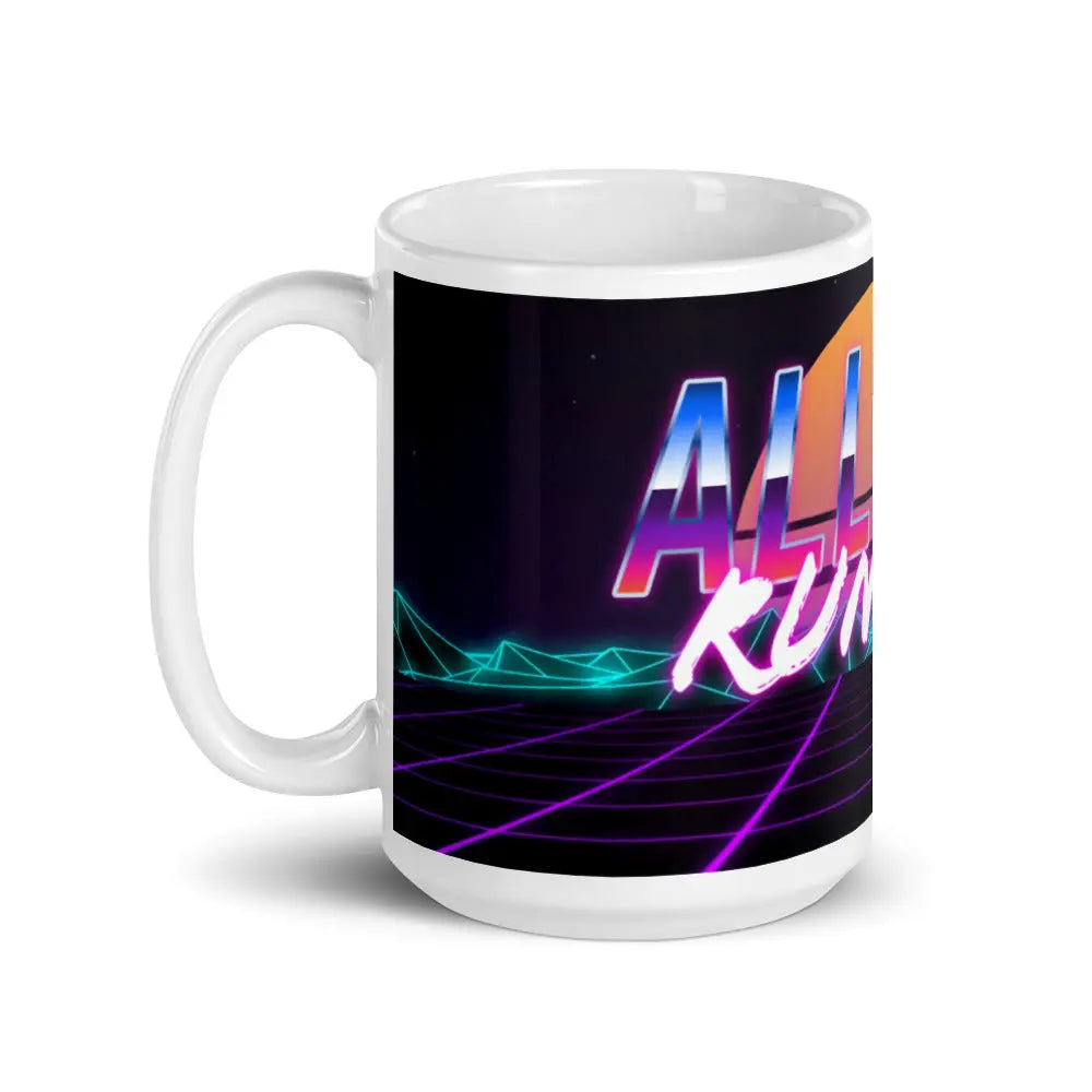 Run The 80s: All-Szn Runner Sci-fi Glossy Mug (11oz or 15oz) The All-Season Co.