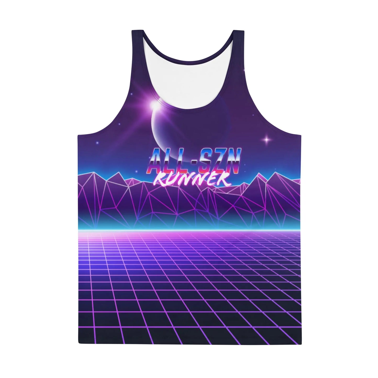 Run The 80s: Unisex Vaporwave Tank The All-Season Co.